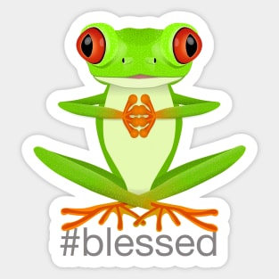 #blessed red eyed tree frog Sticker